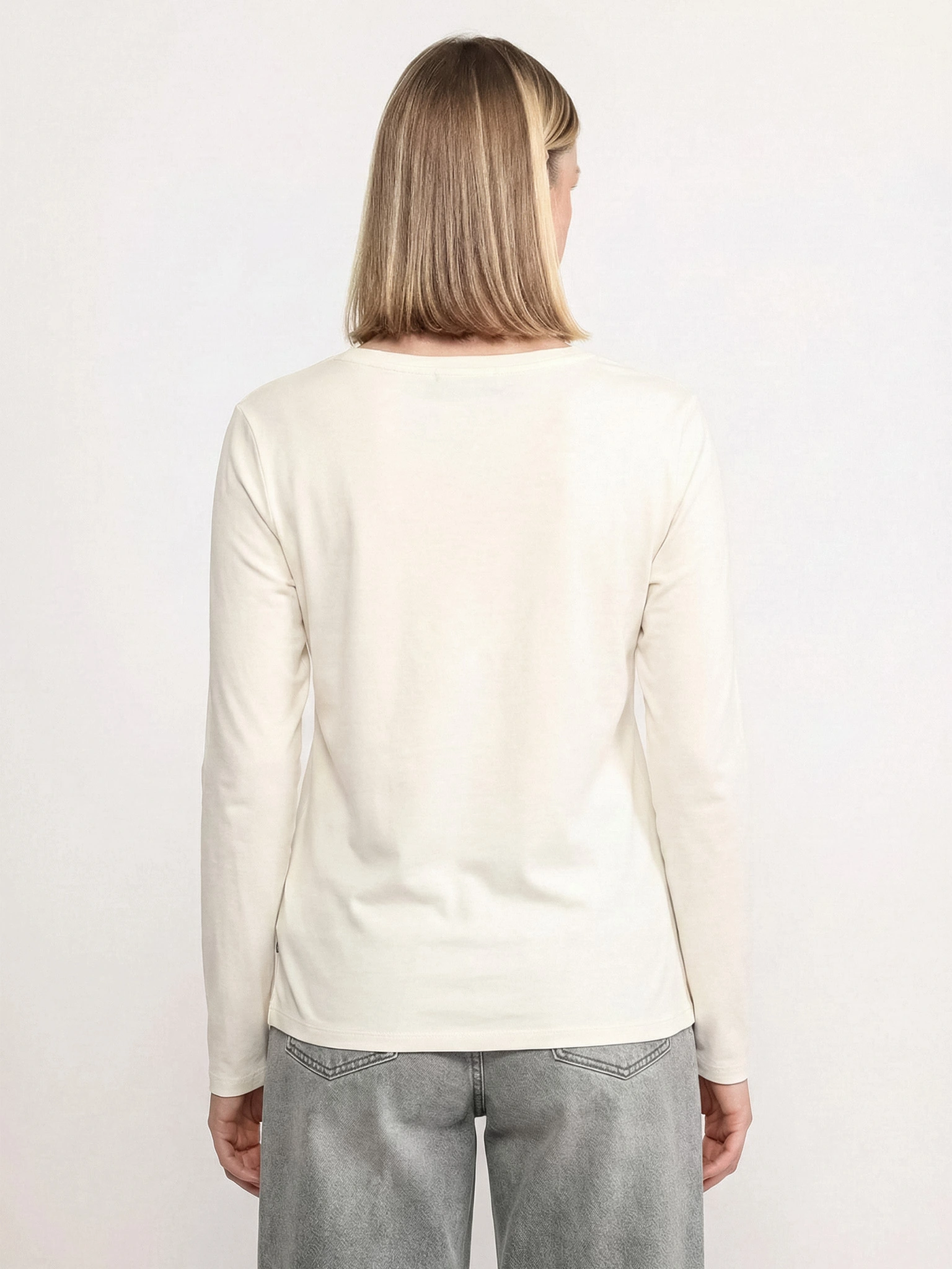 Футболка белого цвета из смесового хлопка